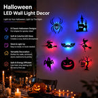 Halloween LED Glow Wall Stickers -1 set (8 styles)