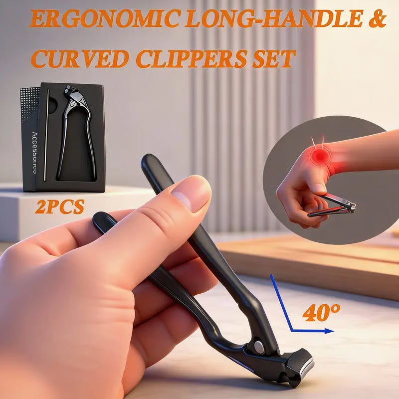 🥳2026 HOT SALE💅Stainless Steel Nail Clipper with Curved Precision Blades – Effortless for Thick Nails & Seniors! ✂️✨