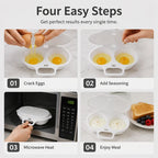 Limited-Time Offer: Buy One, Get One Free🎁-🍳 Microwave Egg Poacher for Quick and Easy Breakfasts