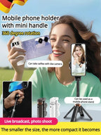 2026NEW🎉Mini Selfie Stick Foldable 3 in 1 Extendable Grip Phone Shooting Tripod Stand with BT Remote Control