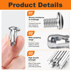 🔥🔥49% OFF-Heavy-Duty Carbon Steel Button Rivet Locking Nuts Set - Durable, Rustproof, Bolt-Compatible Industrial & Furniture Hardware for Panel Fixing, Sheet Metal Repair (M4, M5, M6 Sizes)