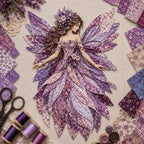 🧚‍♀️🌸 Premium Fairy Patchwork DIY Kit | High-Quality Layered Fabric with Floral Wings DIY Handmade Fantasy Wall Decor ✨