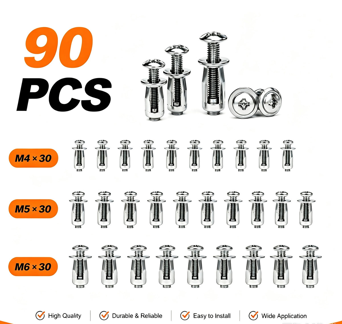🔥🔥49% OFF-Heavy-Duty Carbon Steel Button Rivet Locking Nuts Set - Durable, Rustproof, Bolt-Compatible Industrial & Furniture Hardware for Panel Fixing, Sheet Metal Repair (M4, M5, M6 Sizes)