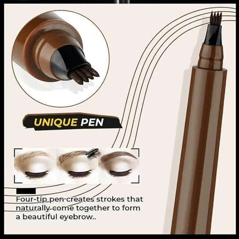 ✨✏️ Waterproof 4-Tip Beard & Eyebrow Pen – Smudge-Proof, Natural Look & Long-Lasting 🌟