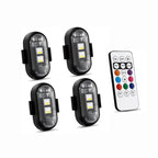 RGB LED Strobe Light Kit - Wireless Remote Multi-Mode Flashing For Night Riding Visibility & Safety Upgrade