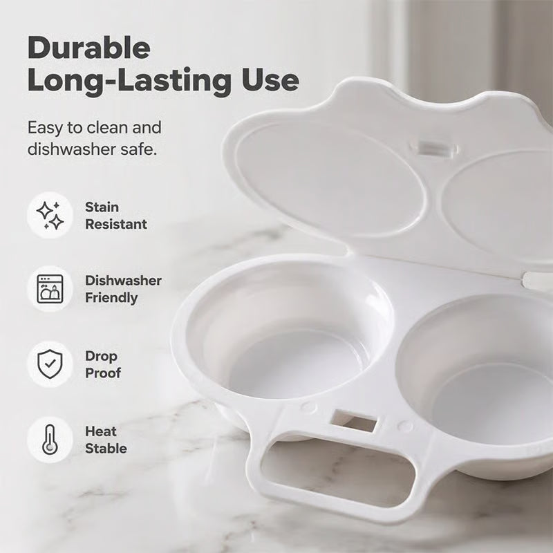 Limited-Time Offer: Buy One, Get One Free🎁-🍳 Microwave Egg Poacher for Quick and Easy Breakfasts