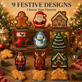 🎄Christmas Pie Mold Collection – 9 Reusable Embossed Holiday Designs