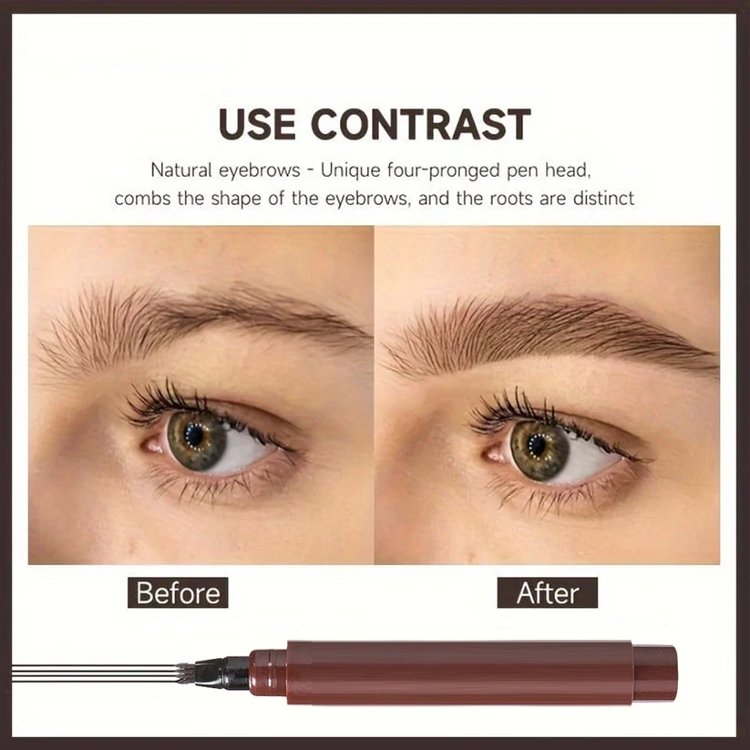 ✨✏️ Waterproof 4-Tip Beard & Eyebrow Pen – Smudge-Proof, Natural Look & Long-Lasting 🌟
