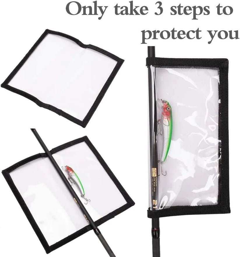 🎣Durable Clear PVC Lure Covers 10 Packs 5L+5M