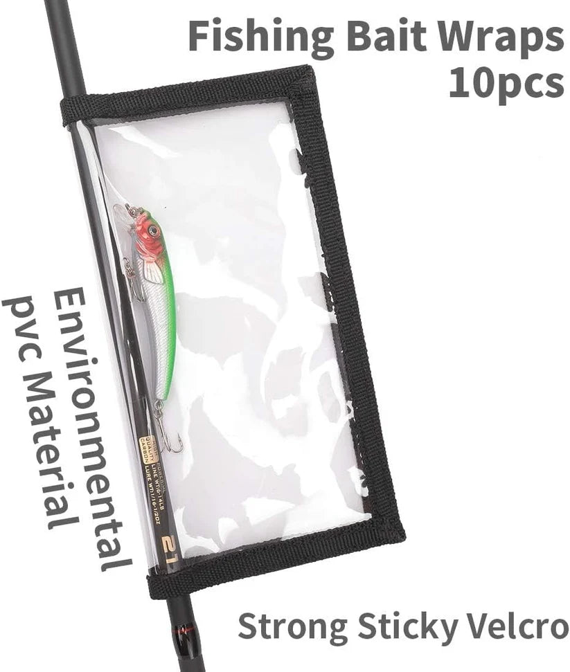 🎣Durable Clear PVC Lure Covers 10 Packs 5L+5M