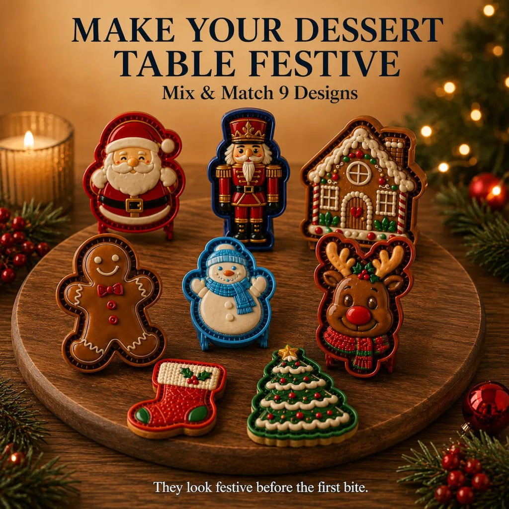 🎄Christmas Pie Mold Collection – 9 Reusable Embossed Holiday Designs