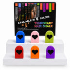 🌈 Instant Hair Color Magic – Washable Temporary Hair Chalk Set ✨