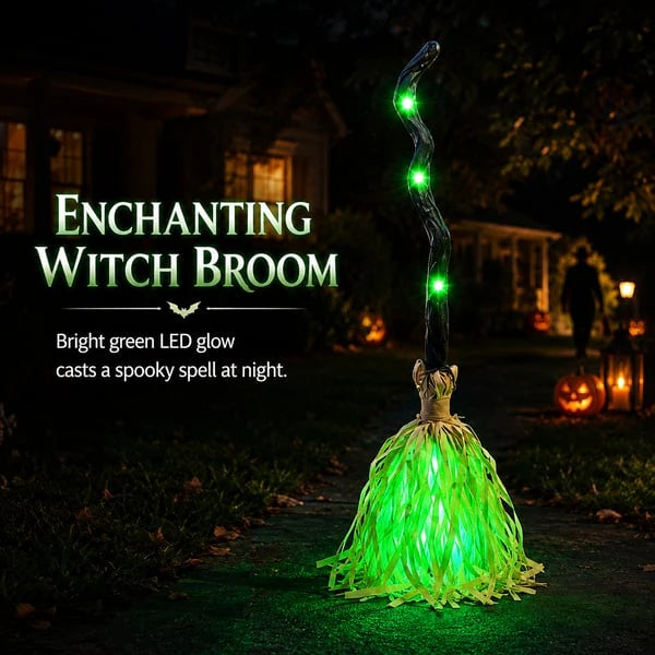 🎃Halloween Sale🎃Animated Witch Broom – Lights, Music & Motion – The Life of the Party