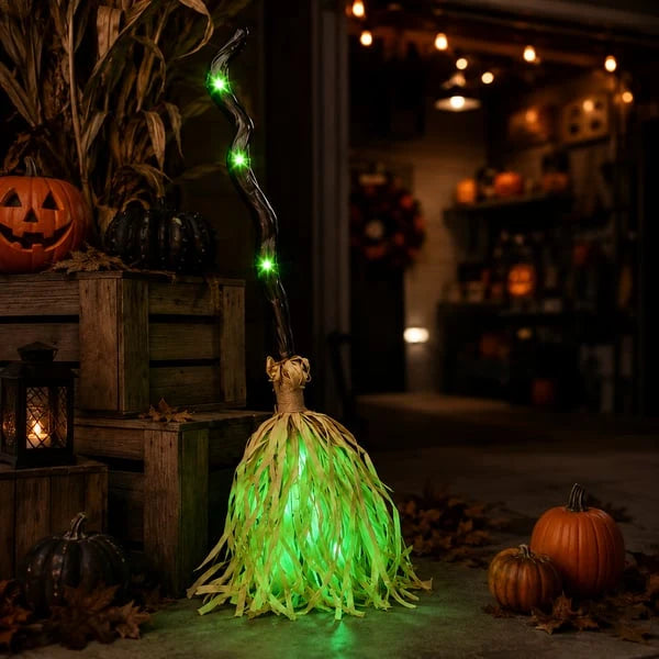 🎃Halloween Sale🎃Animated Witch Broom – Lights, Music & Motion – The Life of the Party