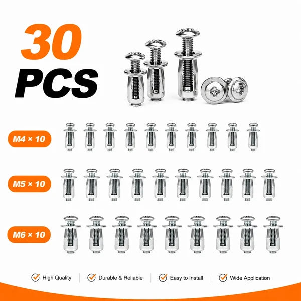 🔥🔥49% OFF-Heavy-Duty Carbon Steel Button Rivet Locking Nuts Set - Durable, Rustproof, Bolt-Compatible Industrial & Furniture Hardware for Panel Fixing, Sheet Metal Repair (M4, M5, M6 Sizes)