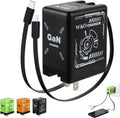 Smart Charger, 2 in 1 W&O 120w Fast Charger, Retractable Wall Fast Charger, Portable Charger with All in 1 Foldable Plug, Fast Charging Power Adapter for Smartphones