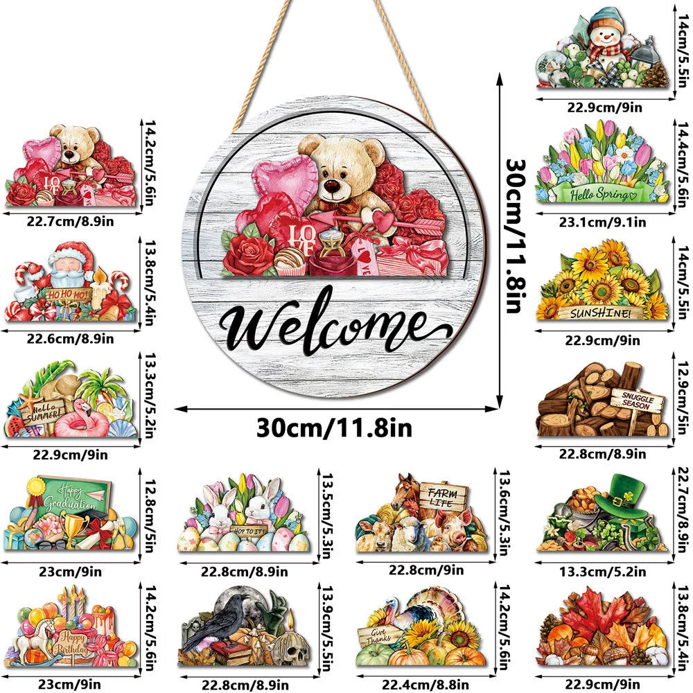 🔥 LIMITED-TIME 50% OFF — 16 Pcs Interchangeable Welcome Sign for Front Door