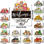 🔥 LIMITED-TIME 50% OFF — 16 Pcs Interchangeable Welcome Sign for Front Door