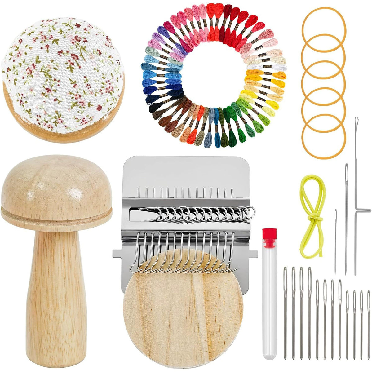 🧵 Fast Fabric Repair – Mini Darning Loom Kit