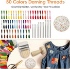 🧵 Fast Fabric Repair – Mini Darning Loom Kit