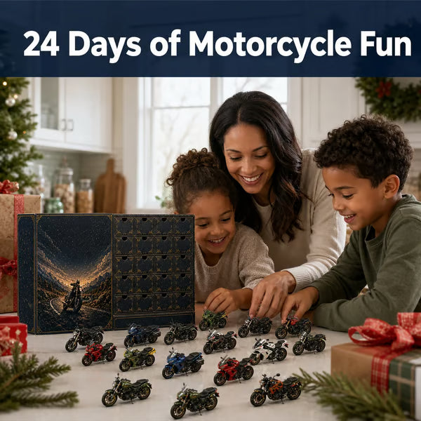 🎄LAST DAY 49% OFF -💥2026 Motorcycle Legends 2D Advent Calendar – 24 Days, 24 Mini Motorcycles, 24 Legendary Rides