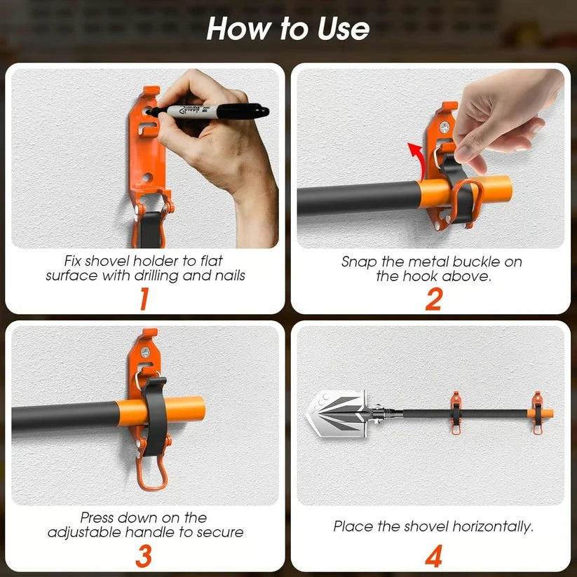 Heavy Duty Zinc Alloy Shovel Mount